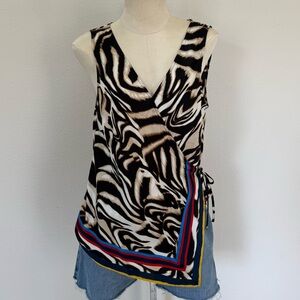 Animal Wrap Blouse